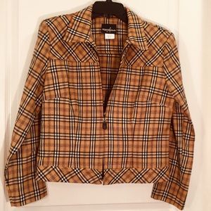 Positive Attitude size 12 plaid jacket only